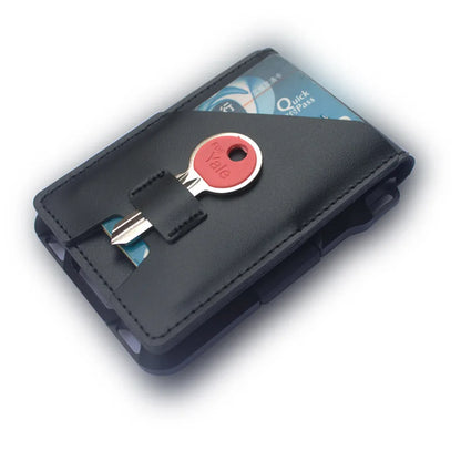 leather Credit Card Holder Wallets Men Brand Rfid Black brown Magic mutifunciton  Slim Mini Wallet Small Money Bag Male Purses