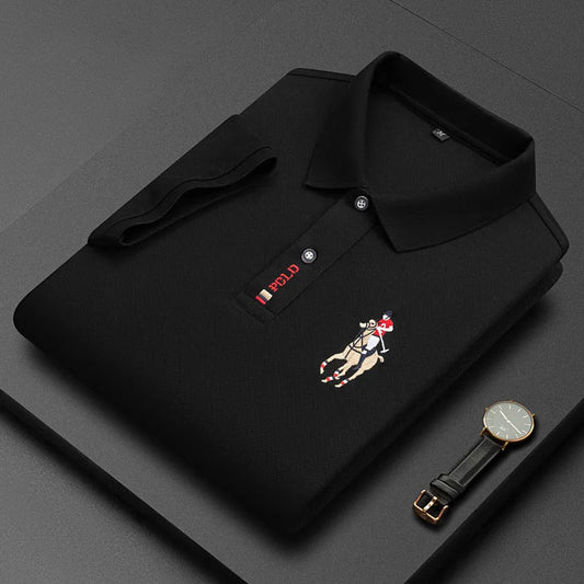 Paul Brand Genuine T-shirt Men's Short Sleeved Polo Shirt Summer High-end Embroidery Lapel T-shirt Trend
