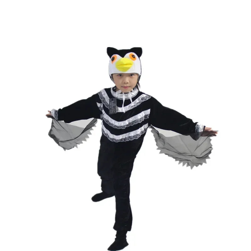 Kids Adults  Animal Bird Oriole Parrot Swallow Eagle Woodpecker Cosplay  Fancy Dress Jumpsuit Costume Gifts Set Halloween
