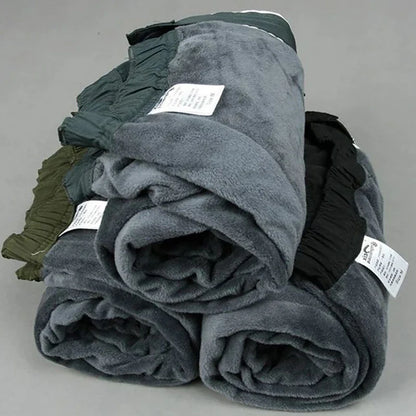 Tactical Fleece Pants Men Winter Outdoor Work Cargo Trousers Thicken Warm Baggy Long Trousers Male Multi-pocket Tactical Pants