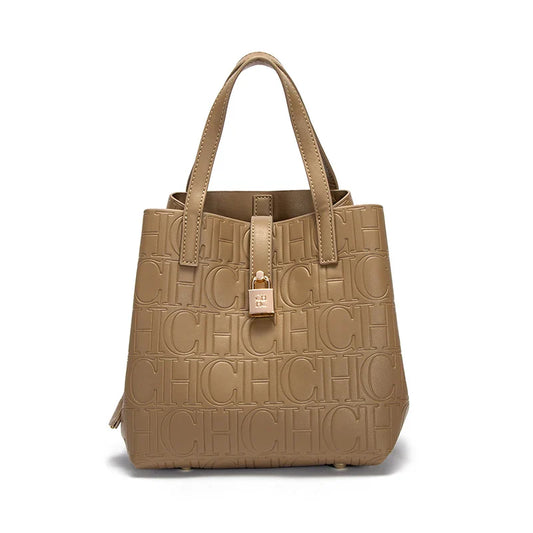Classic Simple Solid Color Women's New 2024 Large Capacity Handbag Letter Element Women's Handbag