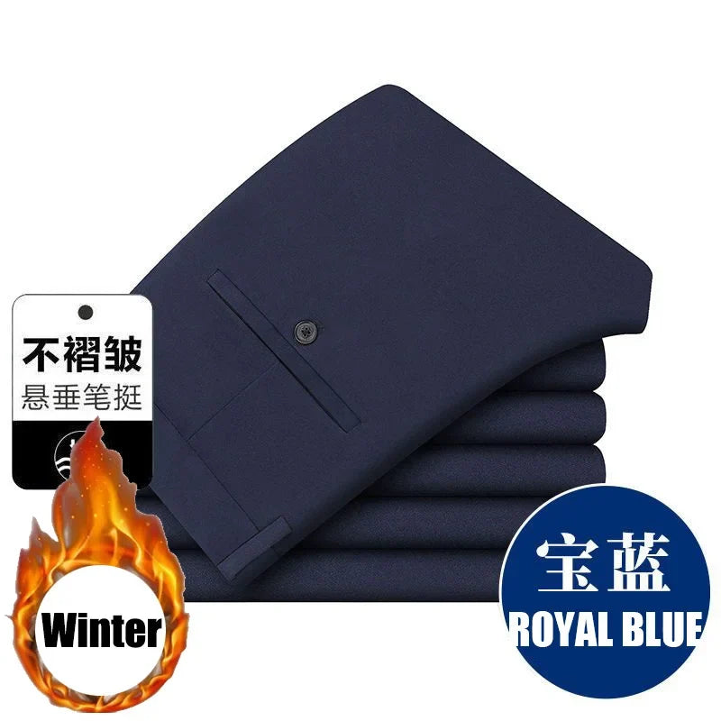 10XL Oversize Men Business Pants Winter Men's Trousers Man Casual Formal Tailoring Clothes Social Suit Clothing Slacks PantsMens