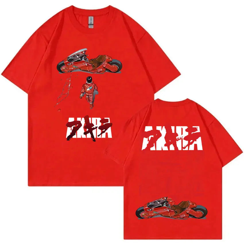 Japanese Science Fiction Cartoon Movie Anime Akira Shotaro Kaneda Graphic T Shirts Men Women Hip Hop Vintage Oversized T-shirts