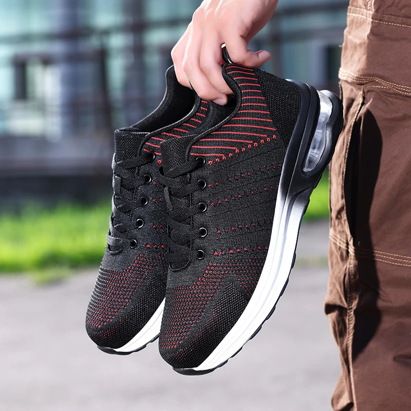 Lightweight Safety Shoes Women Men Air Cushion Work Sneakers Steel Toe Shoes Construction Safety Boots Anti-smash Work Shoes