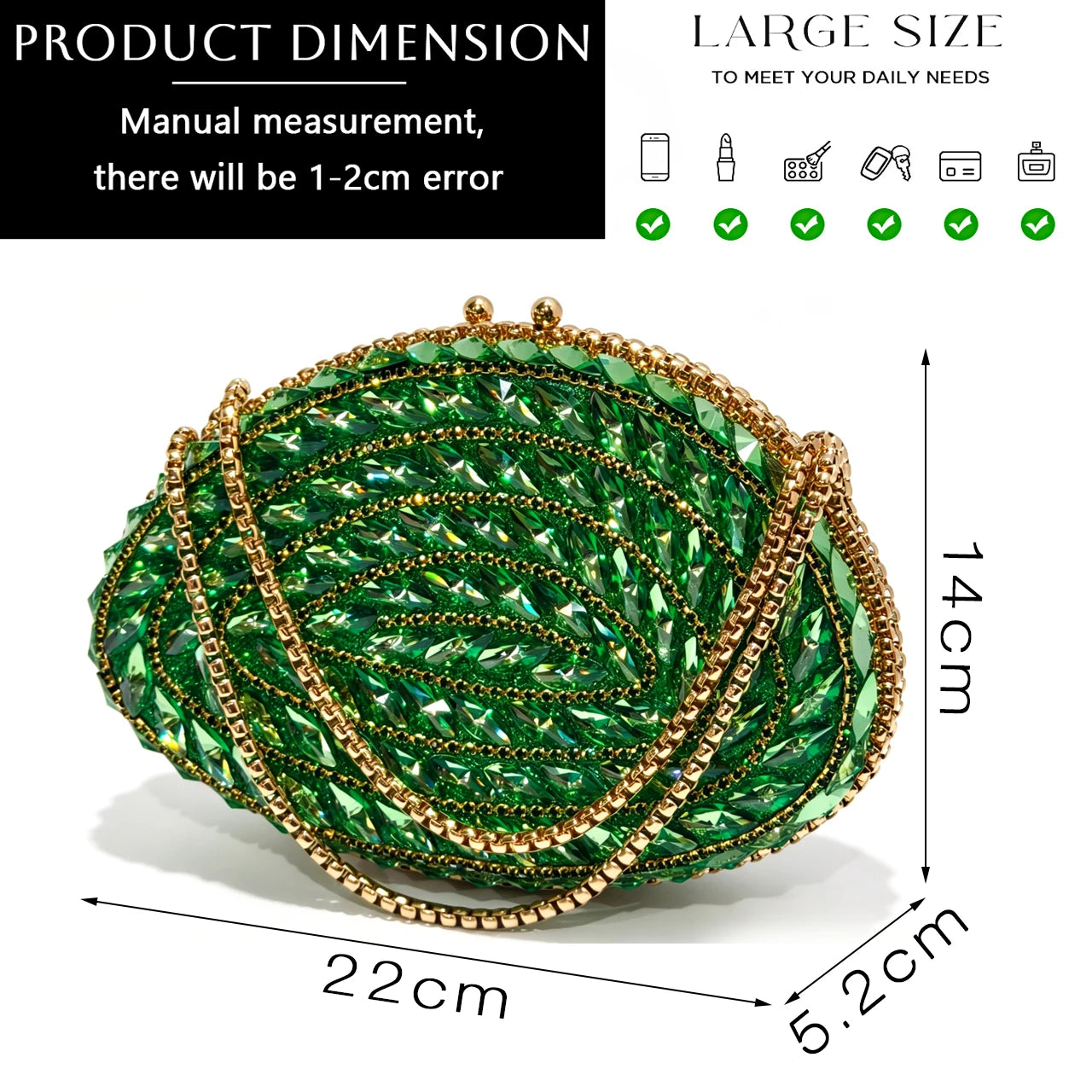 FUCHSI Multicolor Rhinestone Circle Slingback Heels RhinestoneRing Handle Evening Clutch Women Wedding Matching Shoe and bag Set