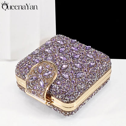 Elegant Full High Quality Diamond Design Olive Color Italian Women's Shoe and Handbag Set for Weddings and Special Occasions