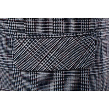Men Vest Vintage Plaid Turn Down Collar Male Suit Vest Slim Double-breasted Sleeveless Business Casual Man Waistcoat