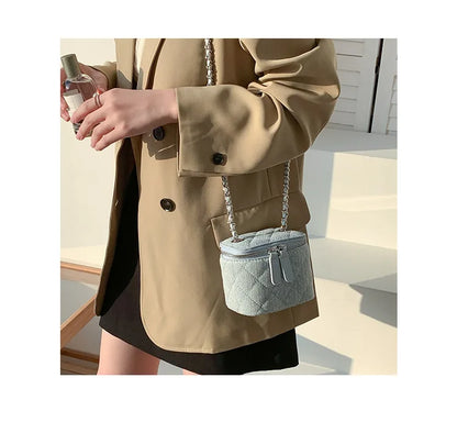 Mini Denim Crossbody Bags for Women 2026 Lingge Chains Shoulder Bag Fashion Brands Box Bag Lipstick Coins Purses and Handbags