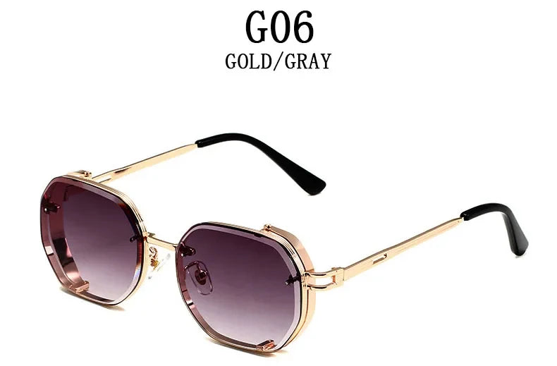 Steampunk Sunglasses For Men Punk Retro Sunglasses Women Trendy Vintage Fashion GlassesLuxe Gafas De Sol Hombre Zonnebril Heren
