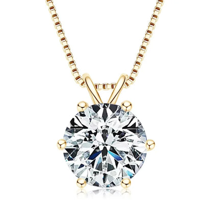 0.5ct-5ct Moissanite Pendant Necklace With Certificate For Women Original Real 925 Silver Chain Solitaire Drop Necklaces