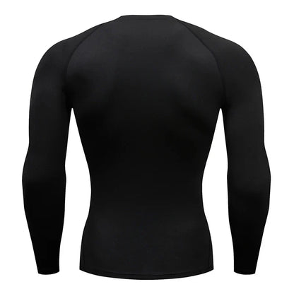 Men's Long Sleeves Fitness T-shirt Gym Compression Dry Fit T-shirt Sportswear Spring And Autumn Outdoor Sports Running Tees Tops