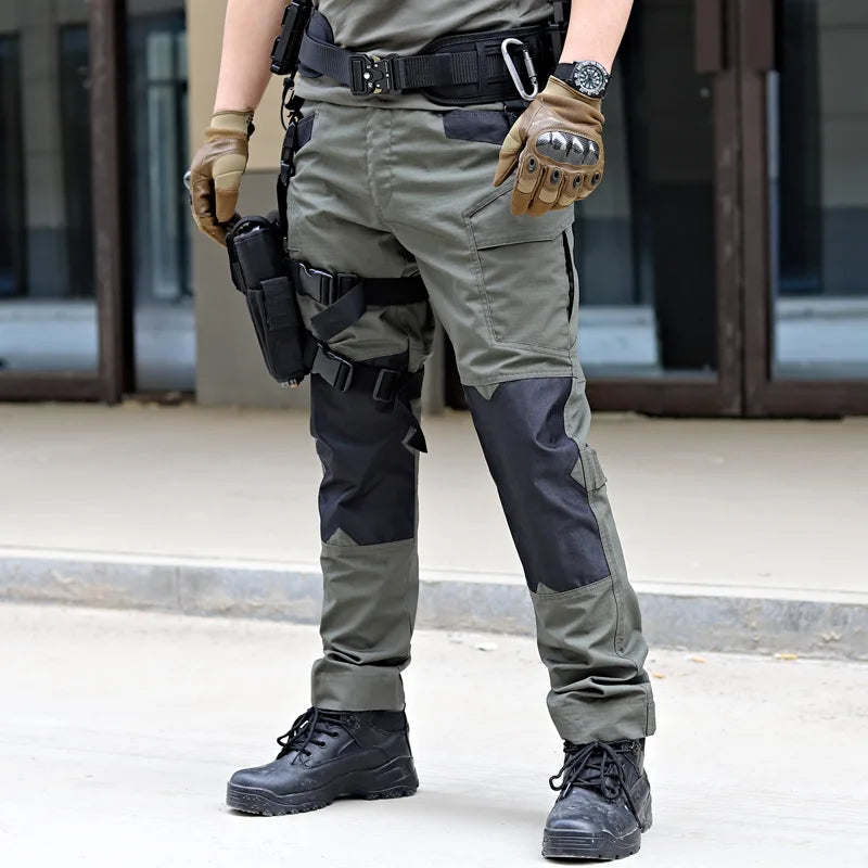 Military Tactical Pants  Men Cargo Trousers Waterproof Multi-pocket Casual Wear-Resistant Cargo Pants Climbing Outdoor Workwear