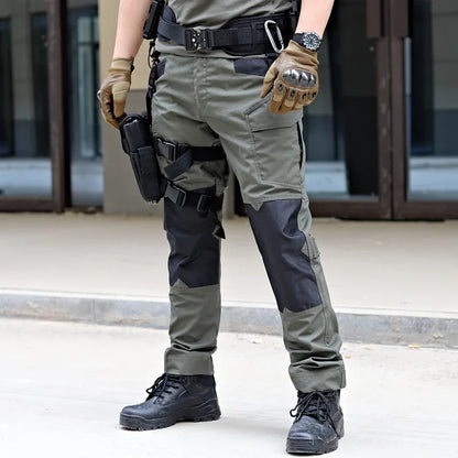 Military Tactical Pants  Men Cargo Trousers Waterproof Multi-pocket Casual Wear-Resistant Cargo Pants Climbing Outdoor Workwear