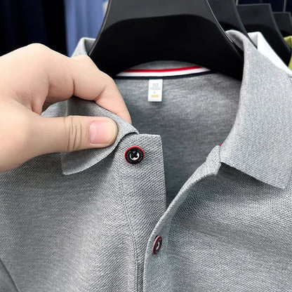 Summer 100% cotton short sleeve polo shirt men designer high-end brand cute dog embroidery Korean casual golf fashion T-shirt