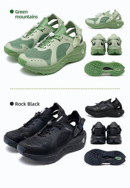 Breathable Mesh Quick Dry Water Shoes Shock Absorb Anti Slip Rock Grain Light Hiking Sneakers Unisex Outdoor Camping