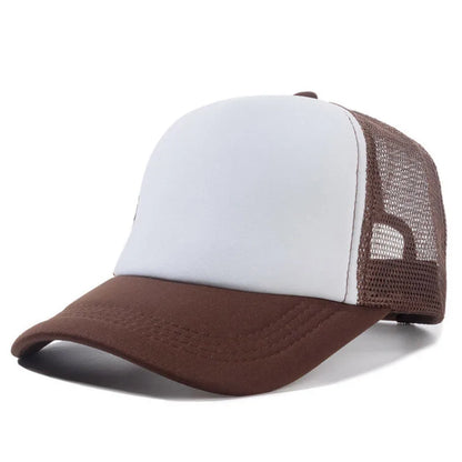 Mesh Baseball Cap Adjustable Snapback Hats For Women Men Unisex Hip Hop Trucker Cap Dad Hat Sponge Soft Breathable Black