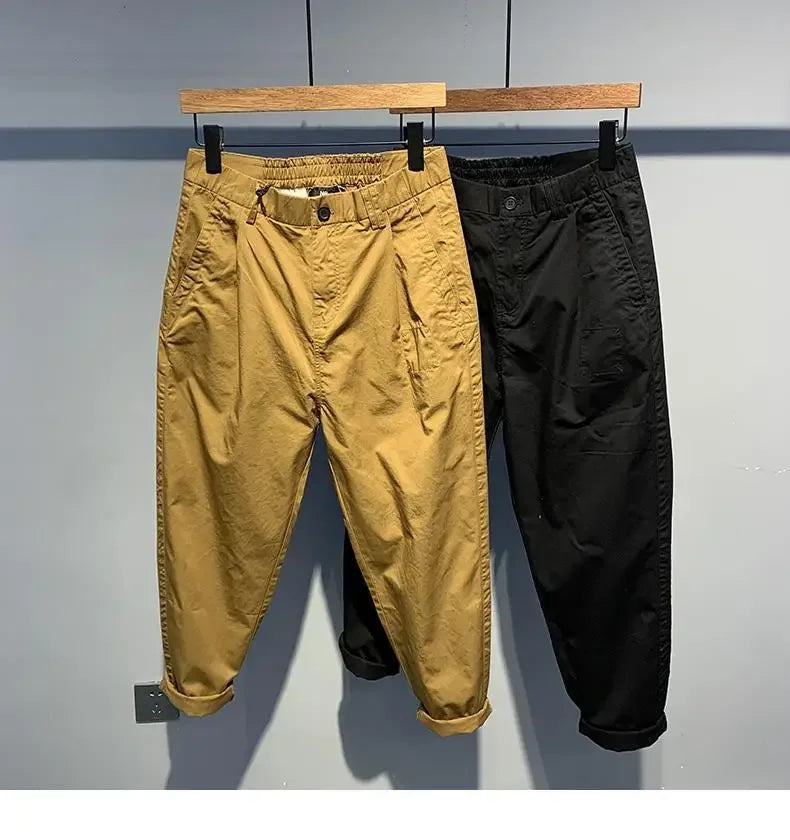 Quick-drying Thin Versatile Solid Color Loose Fashion Harren Long Summer Men's Comfortable Small Feet Casual Pants