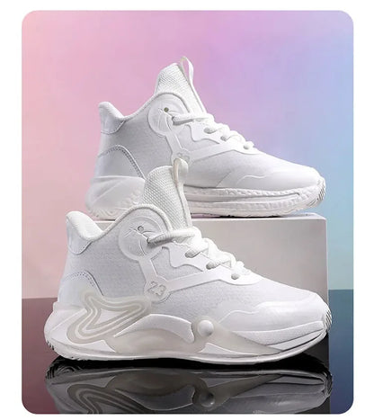 Children Basketball Shoes Breathable Mesh Boys Girls Fashion Sneakers School Sport Shoes Kids Casual Trainers Outdoor Athletic