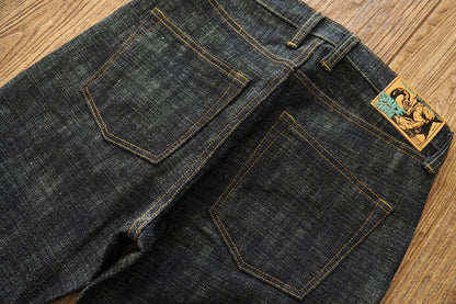 Mens Jeans Sanforized Selvedge Denim Jeans Limited EditionDouble-sided Dyeing 66 Fit 20 Oz