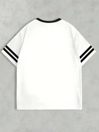 2025 Summer New Men's T-shirt breathable casual sporty digital print outdoor street men's wear