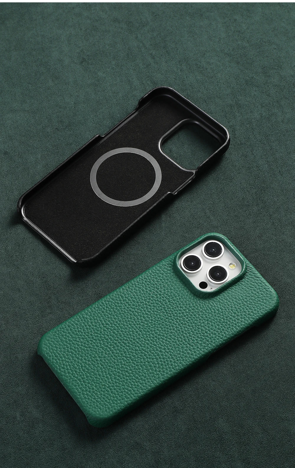 Natural Cowhide Leather for Magsafe Case for iPhone 16 15 Pro Max Promax 15Pro 16Pro Luxury Magnetic Phone Back Cover
