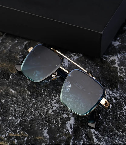 2025 Square Sunglass Men Luxury Sunscreen Rimless Sunglasses Women Vintage Fashion Glasses Gafas De Sol Hombre Lunette De Soleil