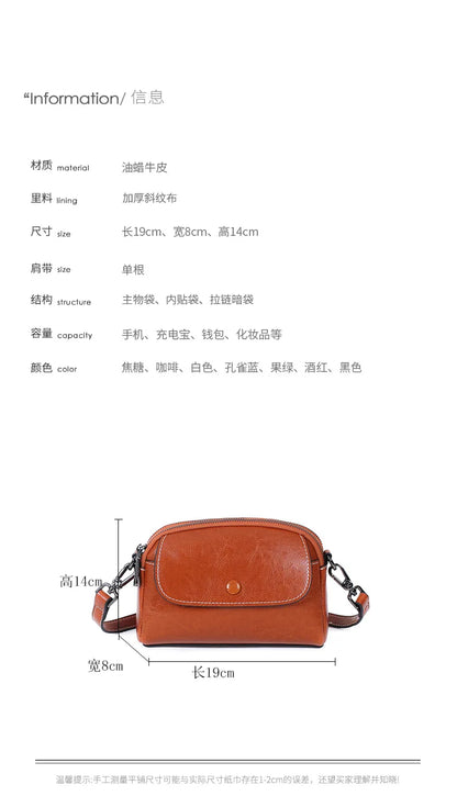 mini small genuine leather vintage bag Crossbody Bag luxury mobile phone shoulder bag  women mobile bag for women