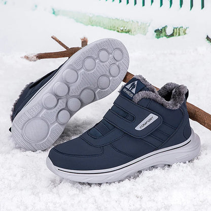 New Winter Men's Sneakers Thick Plush Warm Men's Snow Boots Lightweight Men's Ankle Boots Handmade Men's Outdoor Cotton Boots
