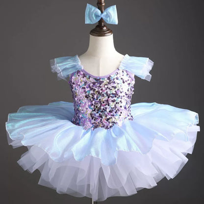 Children's Day Dance Dress Girl Ballet Princess Summer Dresses Girls Ballet Sequins Outfit Kids Clothes Vestidos Birthday Gift
