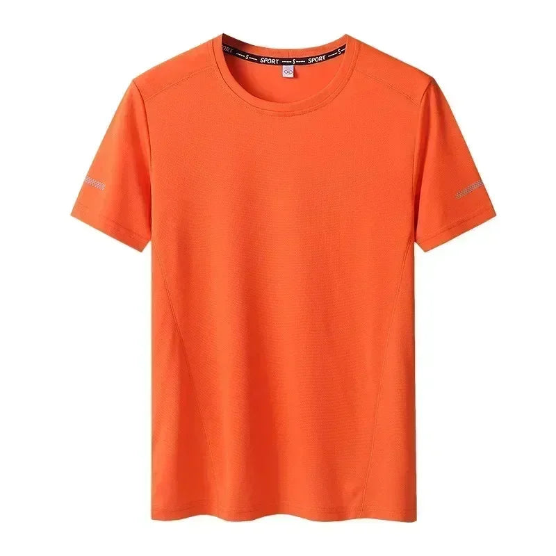 6XL 8XL Large Plus Size Men T Shirts Quick Dry Short Sleeve T Shirt Gym Jerseys Fitness Trainer Running T-Shirt Sportswear