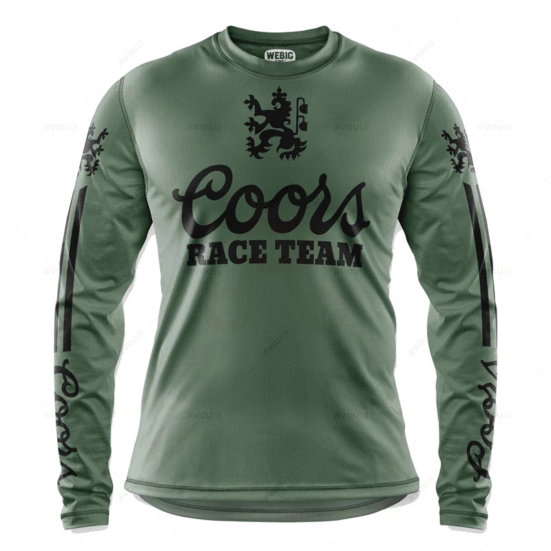 Camping Motorcycle Mountain Bike Team Downhill MTB Jersey Offroad Bicycle Locomotive Shirt Cross Country Fishing Hunting Clothes