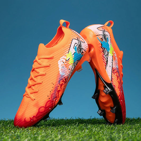New Men Football Boots Cleats Training Shoes Soccer Shoes Non-Slip Match Ultralight Soccer FG Long Spikes Outdoor Drop Shipping