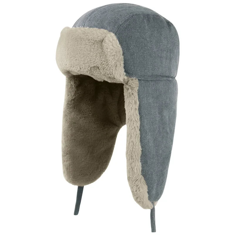 New Chunky Trapper Men's Women Winter Russian Hat Thick Plush Lined Warm Earflap Windproof Snow Ski Ushanka Hat