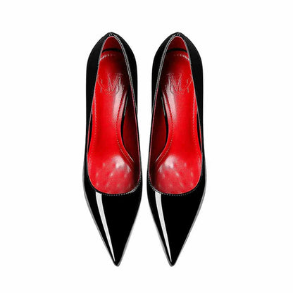 Women's heels 2025 New Luxury Brand Pumps Red Bottom Pointed Toe Rhinestone High Heels Elegant Stiletto Party Prom Ladies Shoes