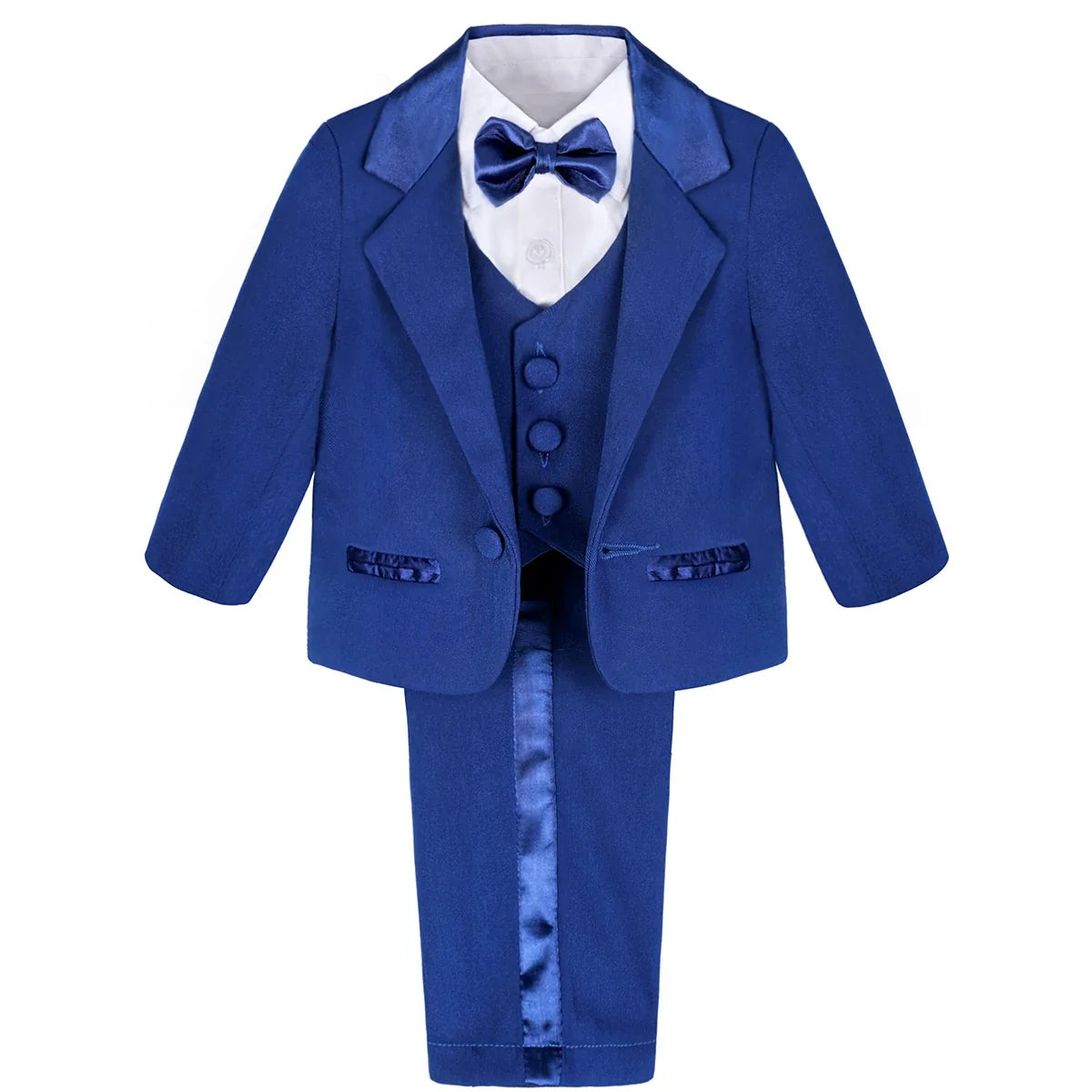 Baby Suit Toddler Tuxedo Infant Boy Tux Formal Wedding Birthday Gentleman Dress Ring Bearer Outfit Black 6 Months to 3 Years