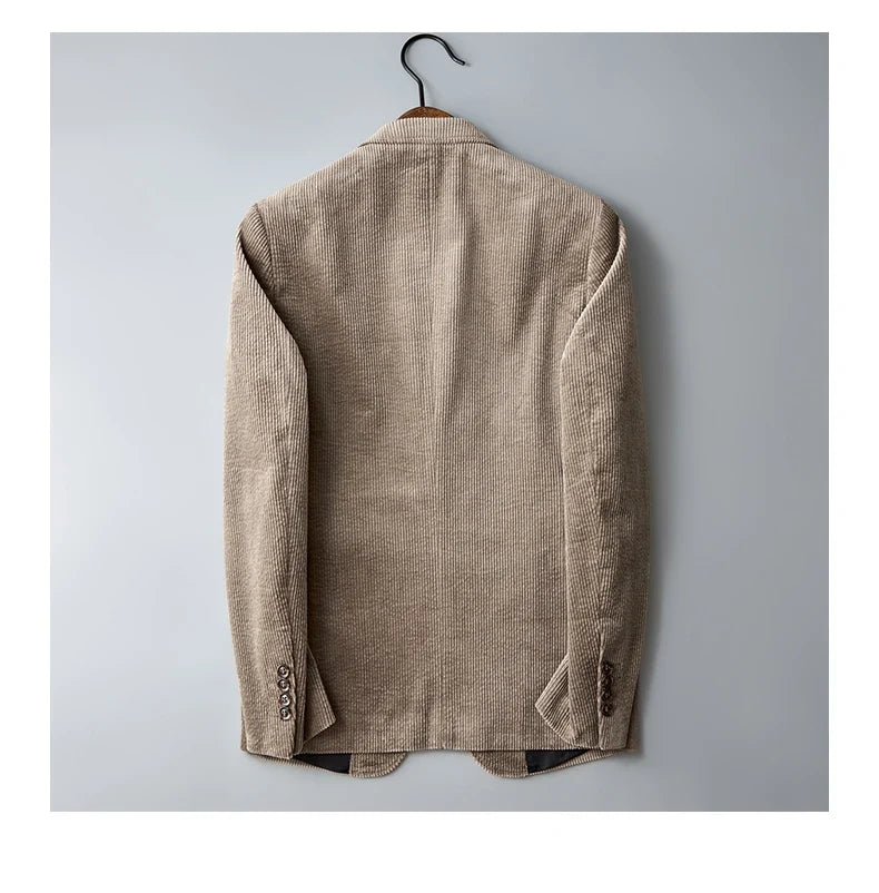 Autumn Winter 2025 New Korean Version of Fashion Handsome Men Young Slim Casual Corduroy Suit Cotton Corduroy Suit Jacket  M-4XL