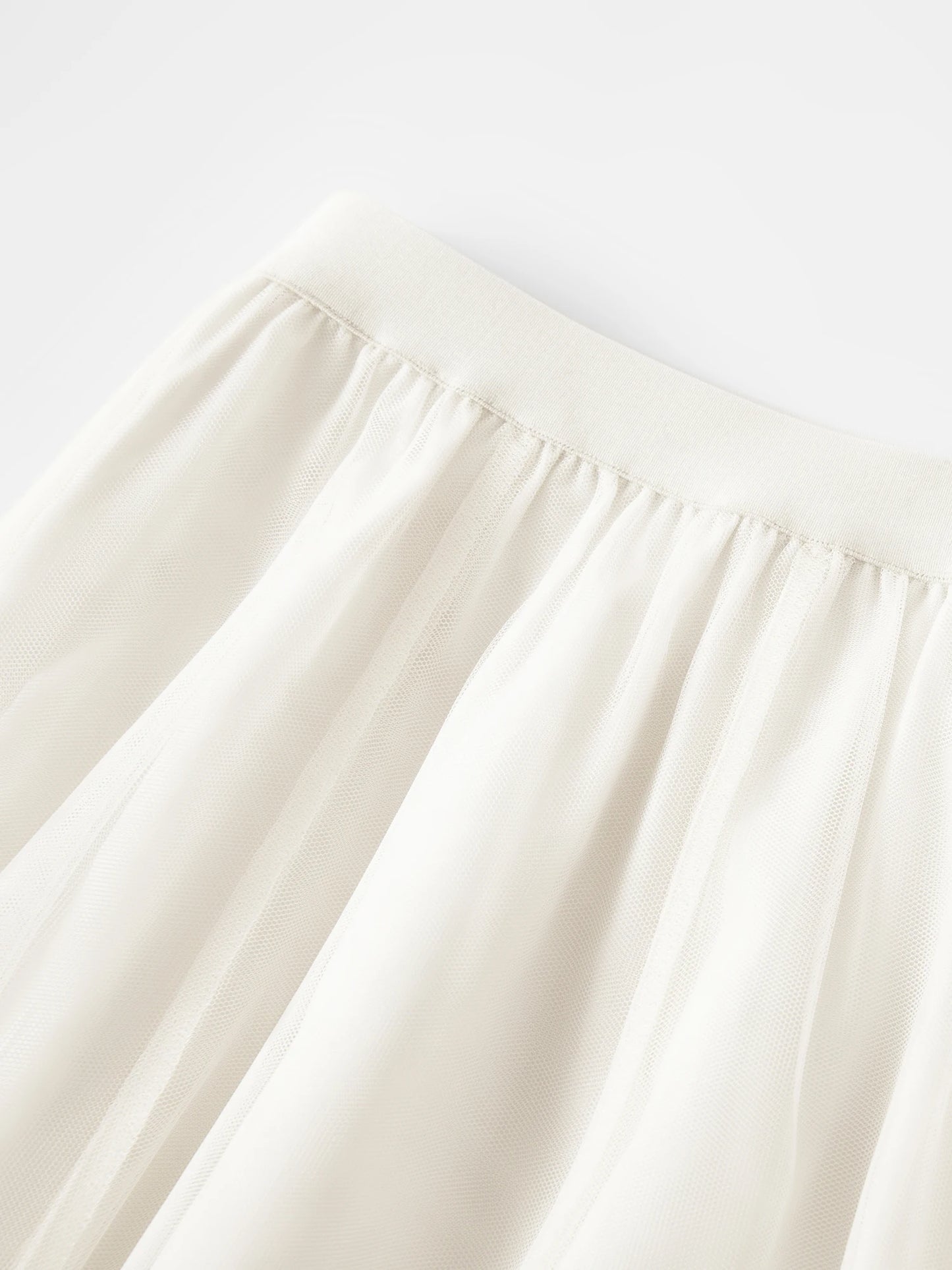 Women's Versatile Elastic Waist Mesh Midi Skirt Summer 2026 New Style Fairy Princess Banquet Wedding Bridesmaid Dress