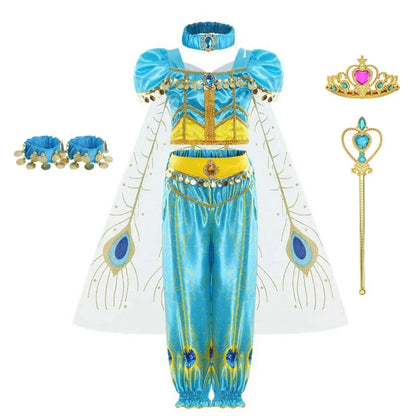 Halloween Party Princess Dress Kids Jasmine Costume