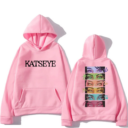 Korean Girl Group KATSEYE Graphics Hoodie Men Women's 2025 Manga Style vintage Fashion streetwear Long Sleeve Fleece Sweatshirts