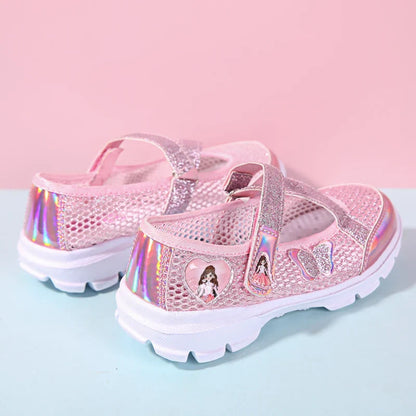 Girls Sandals Cartoon Sweet Soft Sole Children Beach Shoes Children's Summer Floral Sandals Princess Shoes Fashion Cute