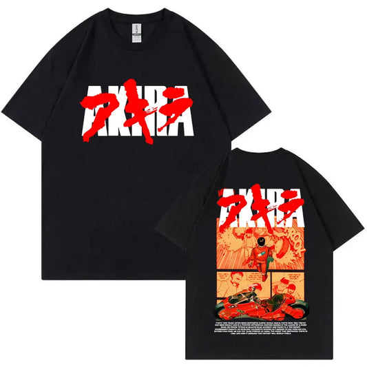 Japanese Science Fiction Cartoon Movie Anime Akira Shotaro Kaneda Graphic T Shirts Men Women Cotton Vintage Oversized T-shirts