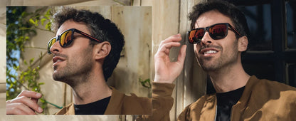 Men's Polarized Sunglasses - Lightweight TR90 Frame Square Mens Sunglasses UV400 Protection