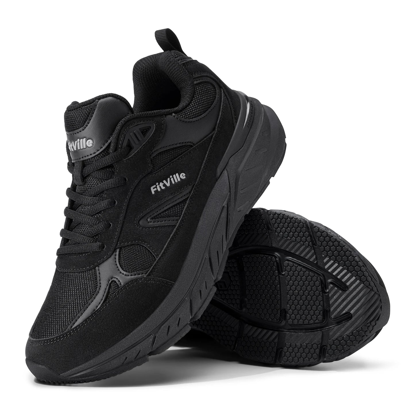 Newest Walking Shoes for Men Wide Width Sneakers with Arch Support for Flat Feet Heel Pain Relief Plantar Fasciitis