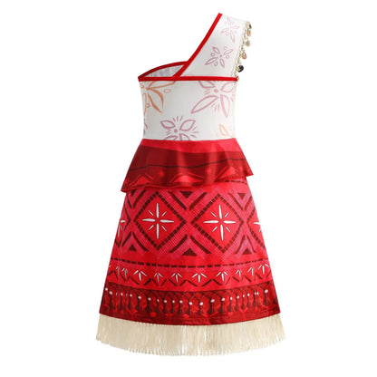 Summer Kids Princess Costume Children Disney Moana Halloween Dress Girl Vaiana Dinner Dress Ocean Adventure Pageant Disguise