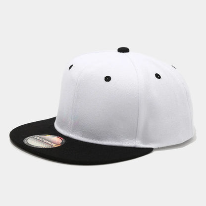 Blank Two Tone Snapback Cap Men Women Flat Brim Baseball Hat Color Block Hip Hop Streetwear Adjustable Plain Bboy Caps