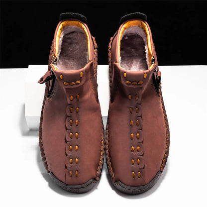 2026 New Style Comfortable Loafers Fashion Ethnic Style Casual Shoes Men's Slip-on Spring Breathable Boots Plus Size Ankle Boots
