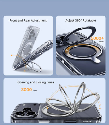 For iPhone 17 Pro Max 360° Magnetic Stand Case Cover for iPhone 17pro for Magsafe Rotatable Magnet Kickstand Case