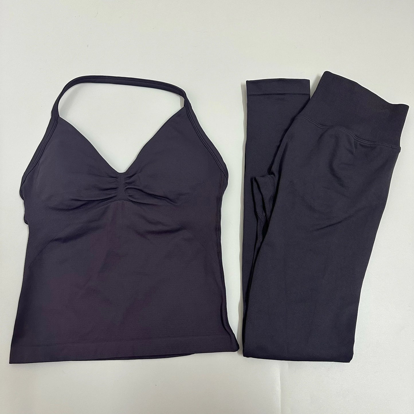 2Pcs Women's Gym Yoga Set Seamless High Waist Leggings Sports Bra Top Workout Outfit Fitness Activewear Runothes Outfit Yoga Set