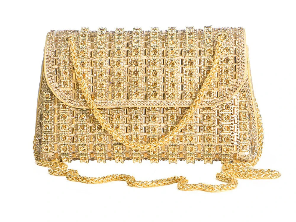 Multi-color Square Evening Bag Clutch Luxury Shoulder Bag Hand Armpit Chain Wedding Party Rhinestone Elegant Exquisite Handbag