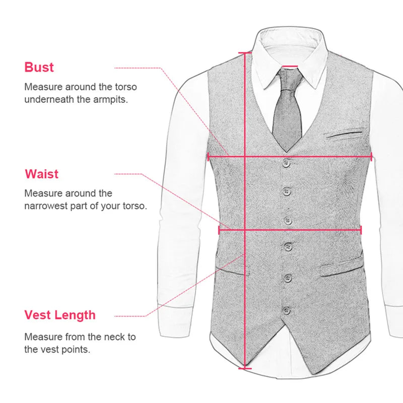 Mens Retro Vest Herringbone Wool Blended Smart Casual Stand Collar Single Breasted Waistcoat Adjustable Buckle Men's Suit Vest